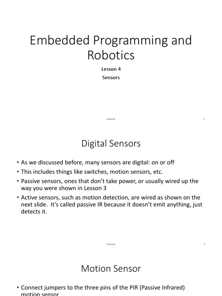 Digital and Infrared Sensors Guide | PDF
