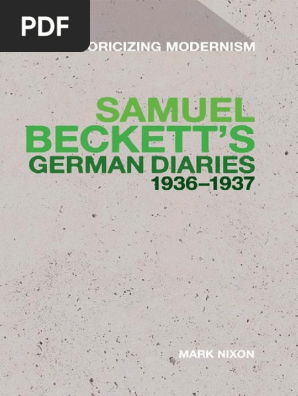 Samuel Beckett S German Diaries 1936 1937 Samuel Beckett Arthur Schopenhauer