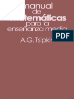 Manual de Matemáticas Para La Enseñanza Media - A. G. Tsipkin