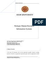 Siam University: Strategic Human Resource Information Systems