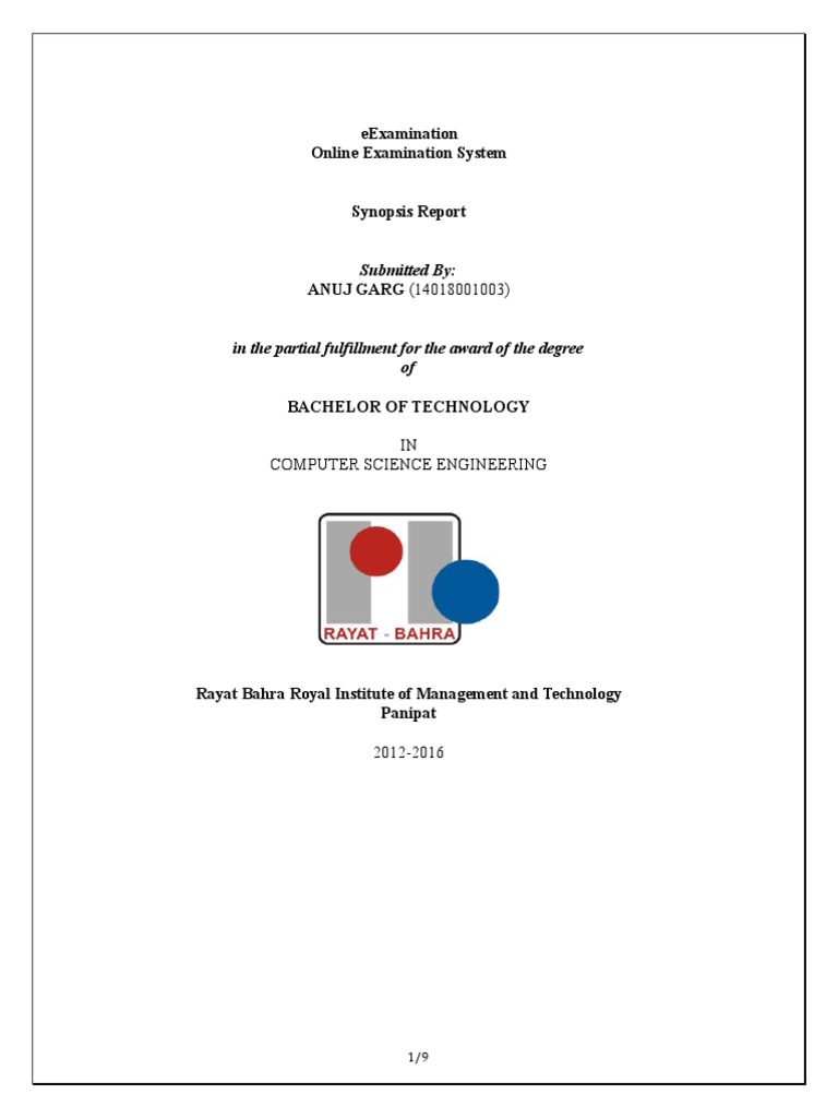 Online Examination System Overview | PDF | Microsoft Access | Test ...