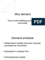 Why Demand: Due To Want Satisfying Power of A Commodity