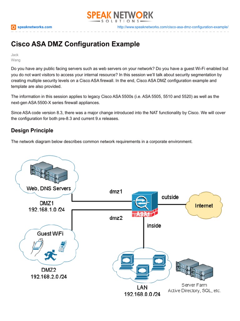 Cisco ASA DMZ Configuration Example.pdf1 Ip Address Computer Network