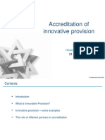 Accreditation of Innovative Provision 21 Mar 2016