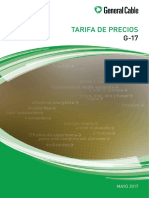 Tarifa General Cable Mayo 2017 PDF