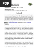Download PROFESSIONAL COMMITMENT AND TEACHERS by scholarlyresearchj SN365614180 doc pdf