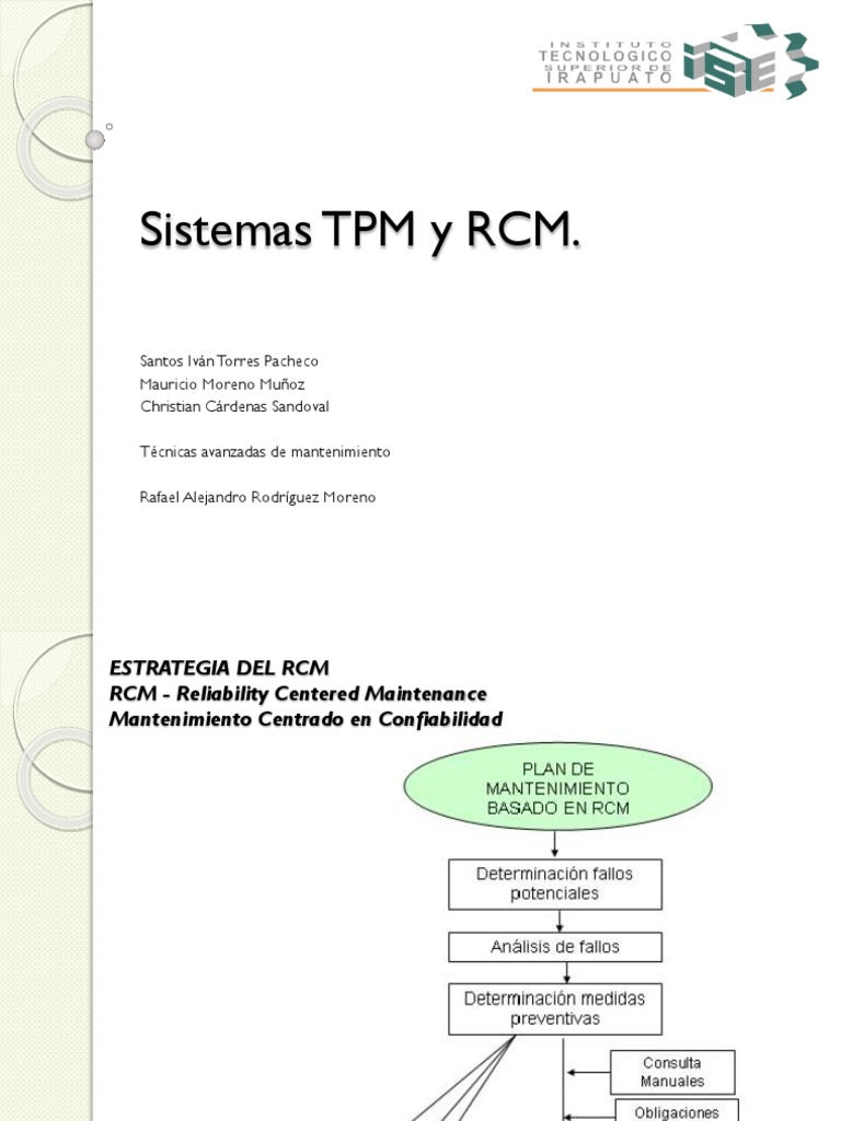 TPM y RCM | PDF | Toma de decisiones | Sicología