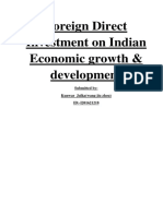 Fdi, Economic Growth in India