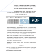 Aplicación de Herramientas de Simulacion de Sistemas Para La Optimización de Los Tiempos e Incremento de Las Utilidades en El Gymnasio