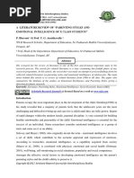 Download A LITERATURE REVIEW OF PARENTING STYLES AND EMOTIONAL INTELLIGENCE OF X CLASS STUDENTS by Anonymous CwJeBCAXp SN365624072 doc pdf