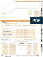 Answer Sheet Speaking