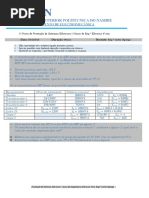 1ª Prova de Protecção de Sistemas Eléctricos