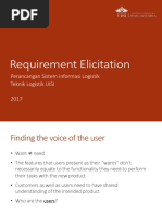 Requirement Elicitation: Perancangan Sistem Informasi Logistik Teknik Logistik UISI 2017