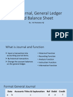 The Journal, General Ledger and Balance Sheet