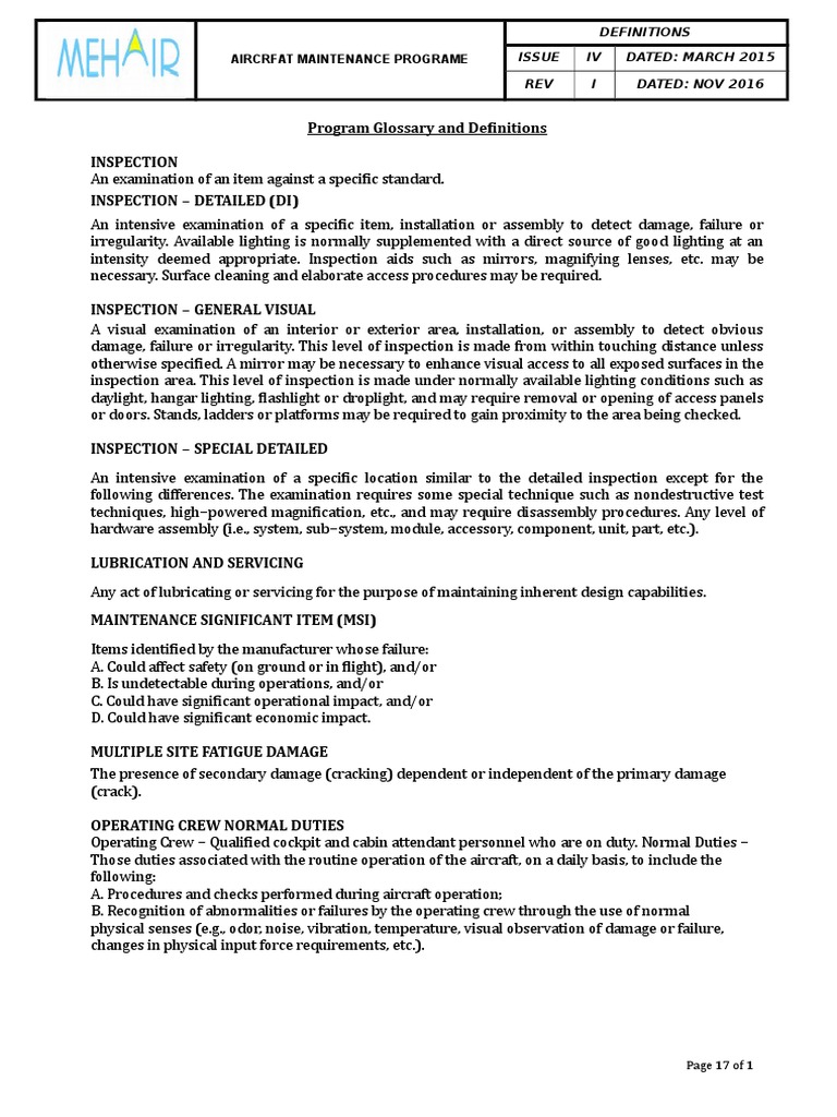 Detailed Inspection and Maintenance Items | PDF | Lighting