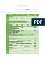 Analisis de Precios Unitarios