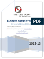 MCQS of Business Administration