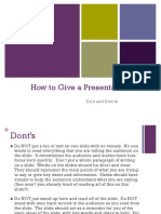 Presentation Dos and Donts