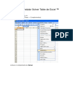 Pasos para Instalar Solver Table de Excel