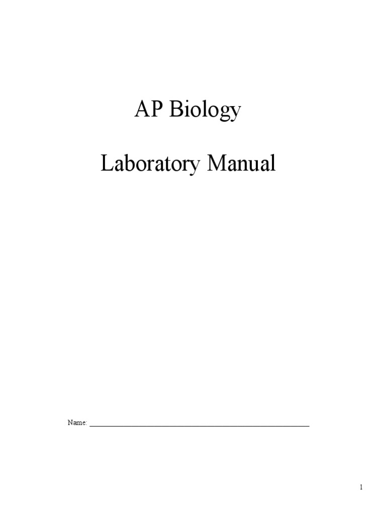 AP Biology Lab Manual 2015 PDF Rna Zygosity