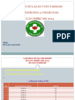 Laporan Bulanan Unit Farmasi Rs - Medirossa 2 Cibarusah Bulan Februari 2014