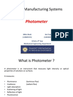 Flexible Manufacturing Systems: Photometer