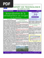 Btt59-Intensification de La Céréaliculture en Irrigué