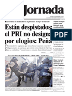 portada de La Jornada 24 de noviembre de 2017