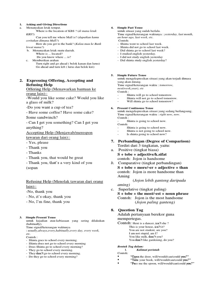 Expressing Offering, Accepting and Refusing Help | PDF | Grammar ...