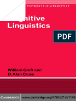 Croft William Cruse Alan d Cognitive Linguistics