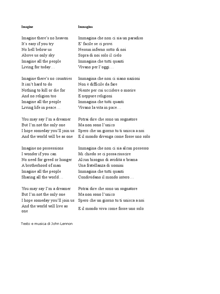 Testo Imagine | PDF