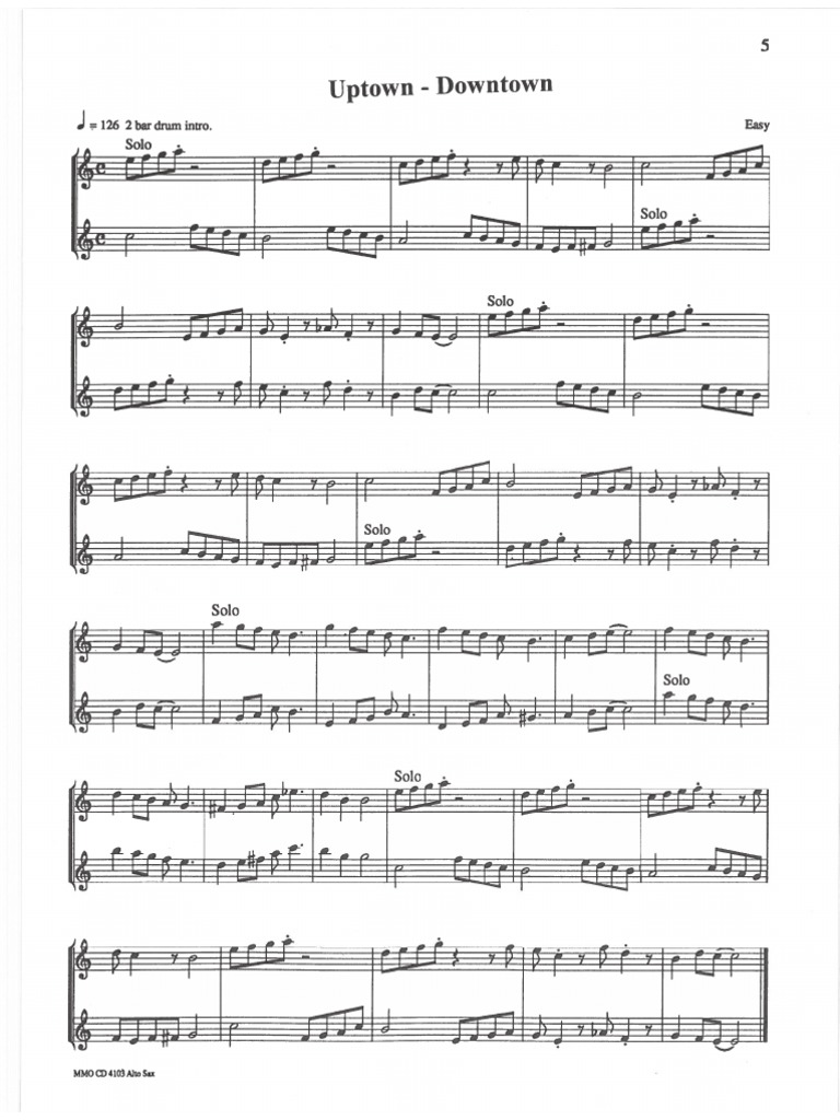 MMO Easy Jazz Duets for Alto Sax (Eb)