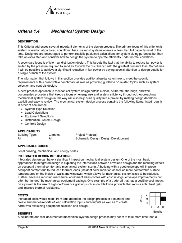 1.4 Mechanical System Design | PDF | Hvac | Air Conditioning