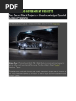 Top Secret Black Budget Projects and Special Access Programs