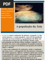 A Populaçao Da Asia