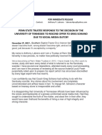Press Release in Response in Response To Schiano Offer Rescission 11-27-17