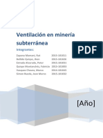 Ventilación en Minería Subterránea