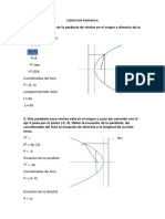 Ejercicios Parabola