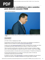 Perillo Retira Candidatura e Abre Caminho Para Alckmin Assumir PSDB - 27-11-2017 - Poder - Folha de S