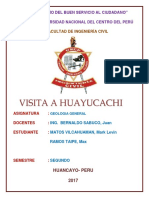 Informe Visita A Huayucachi-Geologia