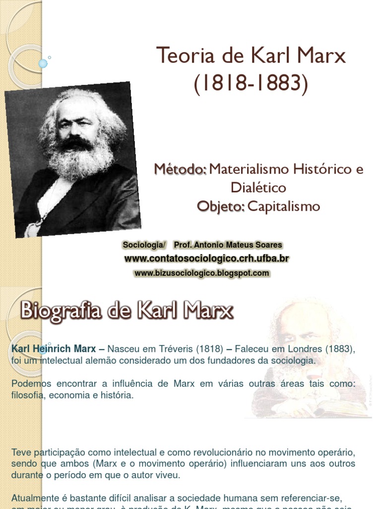 Biografia e Teoria de Karl Marx | PDF | Karl Marx | Comunismo