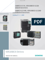 SINAMICS Drives: Sinamics G110, Sinamics G120 Standard Inverters Sinamics G110D, Sinamics G120D Distributed Inverters