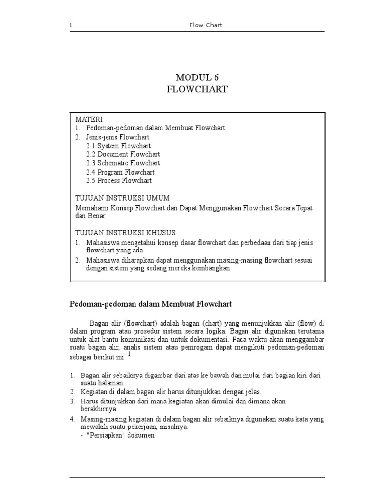 Panduan Lengkap Membuat Flowchart | PDF