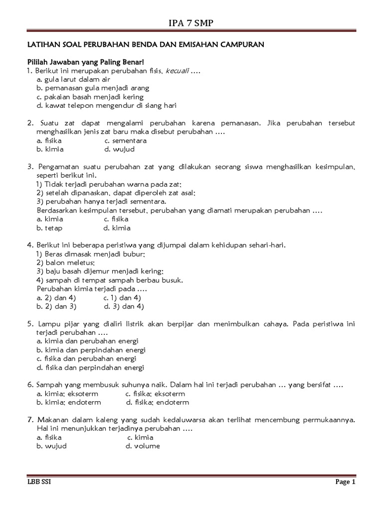 Fisika Perubahan Wujud Pdf