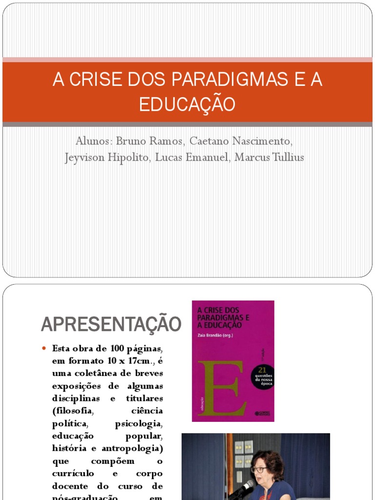 A Crise Dos Paradigmas e A Educação | PDF | Paradigma | Antropologia