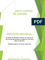 Provision de Cartera