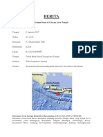 Gempa Bumi Di Cilacap Jawa Tengah