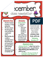 Pre-K 3 December Class Newsletter