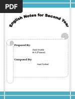 English Notes For Second Year (FSC, I.Com and FA)