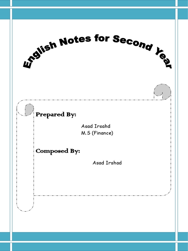 2nd Year English Notes by Asad Irshad | PDF | Louis Pasteur | Mustafa ...